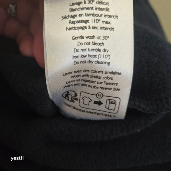 Sezane Navy French Enough pullover Sweatshirt S - Picture 5 of 6